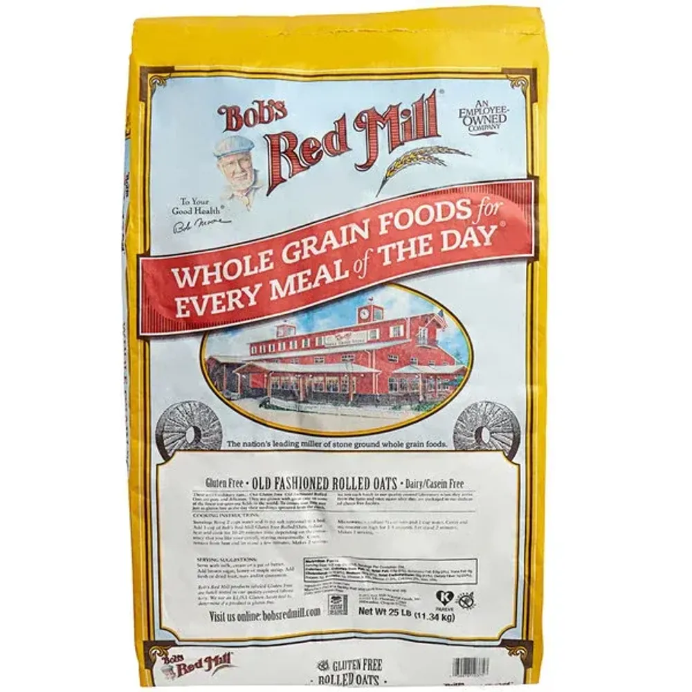 Bob's Red Mill, Gluten-Free Whole Grain Rolled Oats - 25 lb